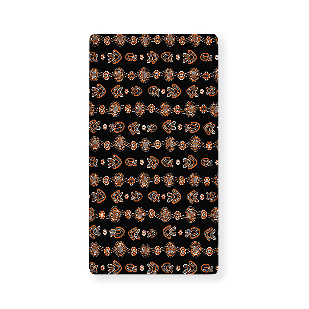 Aboriginal Boomerang Pattern Print Baby Crib Sheet