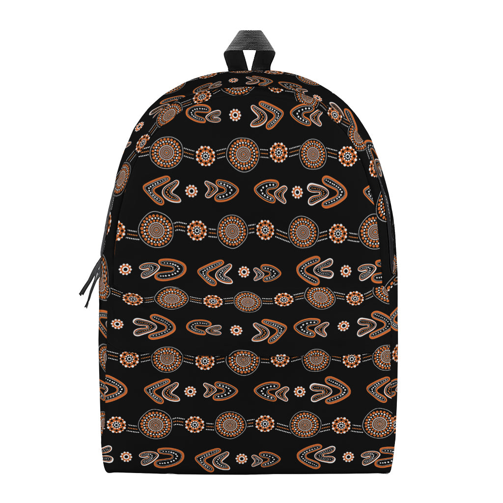 Aboriginal Boomerang Pattern Print Backpack