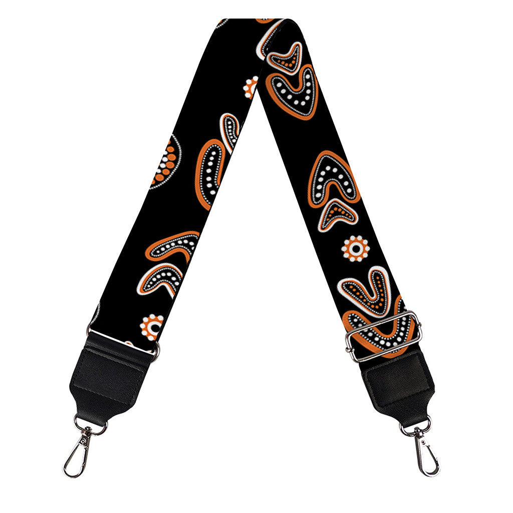 Aboriginal Boomerang Pattern Print Bag Strap