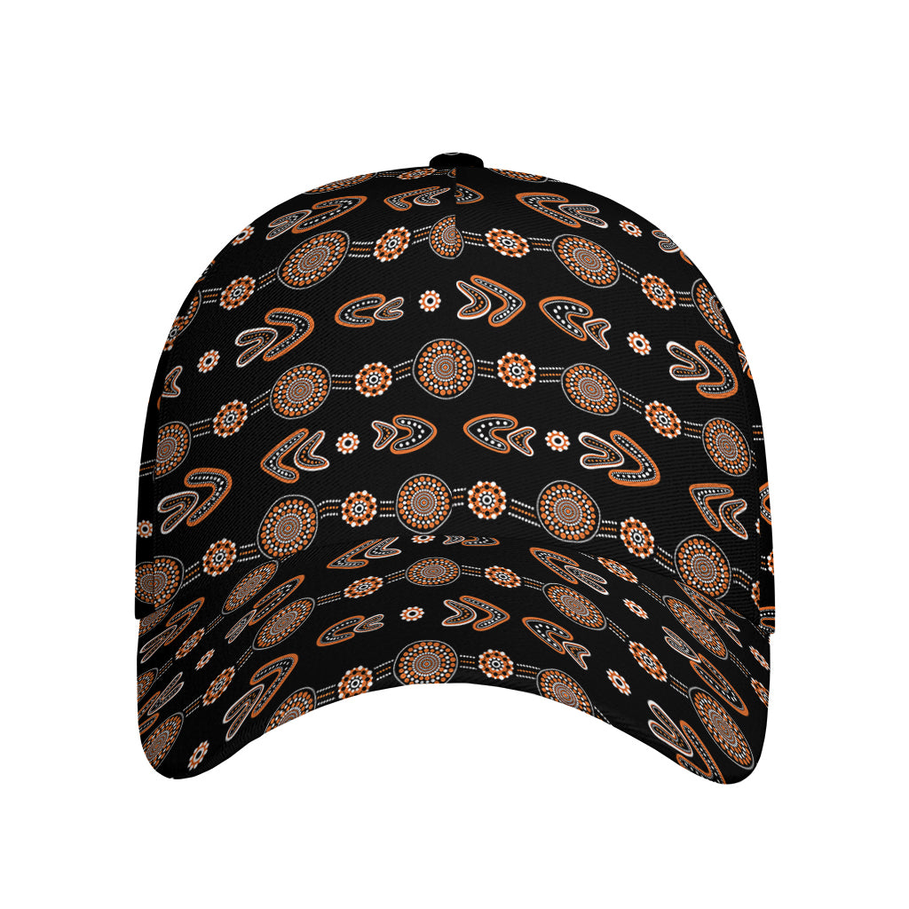 Aboriginal Boomerang Pattern Print Baseball Cap