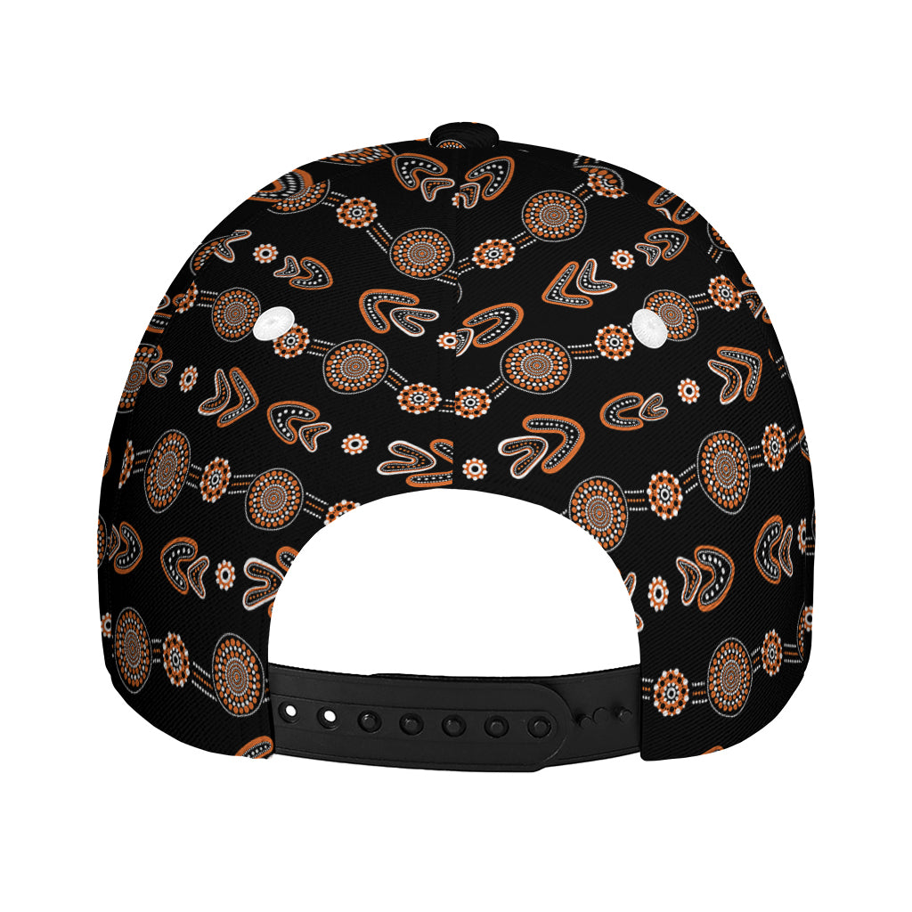 Aboriginal Boomerang Pattern Print Baseball Cap