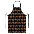 Aboriginal Boomerang Pattern Print Bib Apron With Pocket