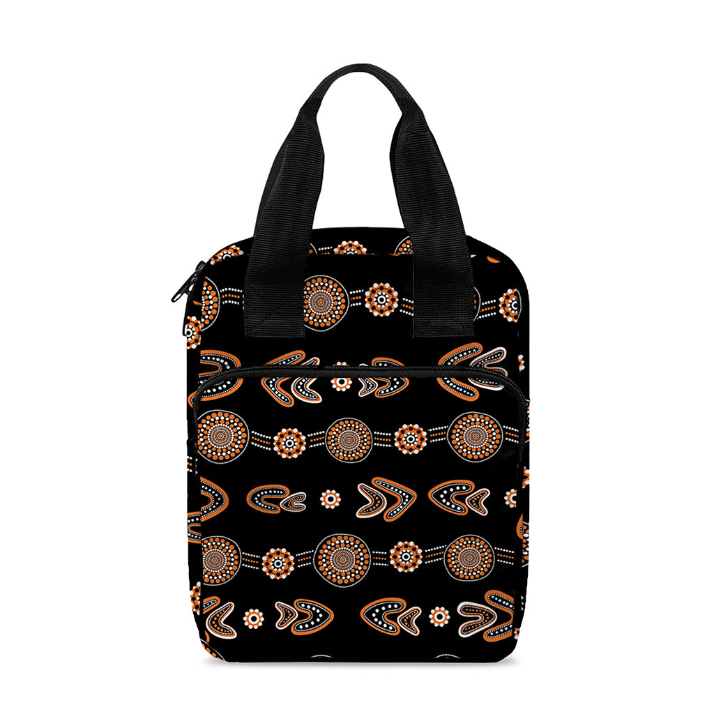 Aboriginal Boomerang Pattern Print Bible Tote Bag