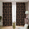 Aboriginal Boomerang Pattern Print Dimout Pencil Pleat Curtains