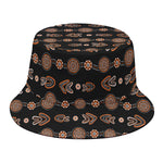 Aboriginal Boomerang Pattern Print Bucket Hat