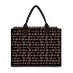 Aboriginal Boomerang Pattern Print Canvas Tote Bag