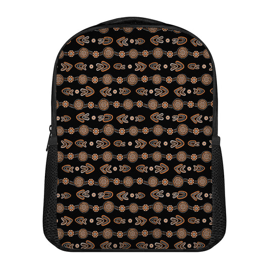 Aboriginal Boomerang Pattern Print Casual Backpack