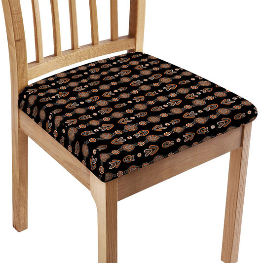 Aboriginal Boomerang Pattern Print Chair Cushion Cover