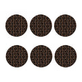 Aboriginal Boomerang Pattern Print Coaster Set