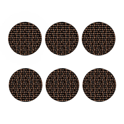Aboriginal Boomerang Pattern Print Coaster Set