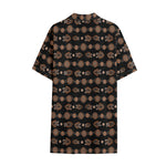 Aboriginal Boomerang Pattern Print Cotton Hawaiian Shirt