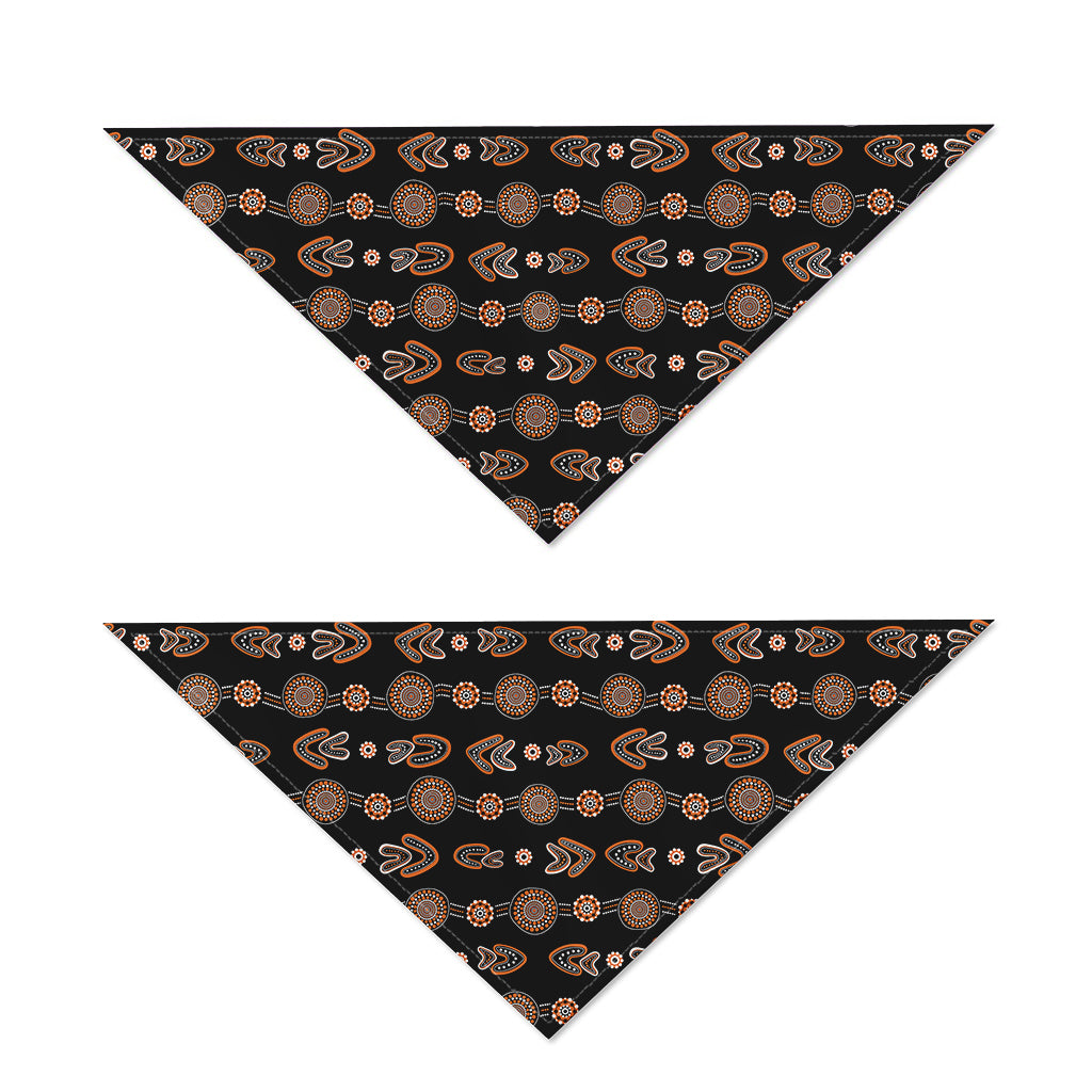 Aboriginal Boomerang Pattern Print Dog Bandana