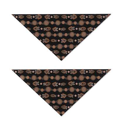 Aboriginal Boomerang Pattern Print Dog Bandana