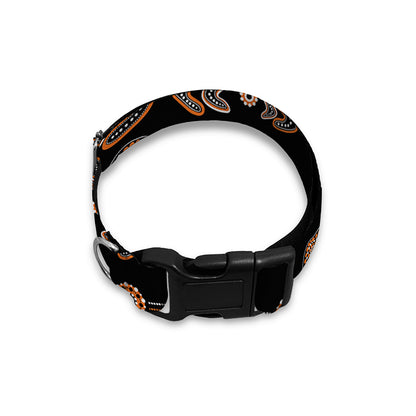 Aboriginal Boomerang Pattern Print Dog Collar