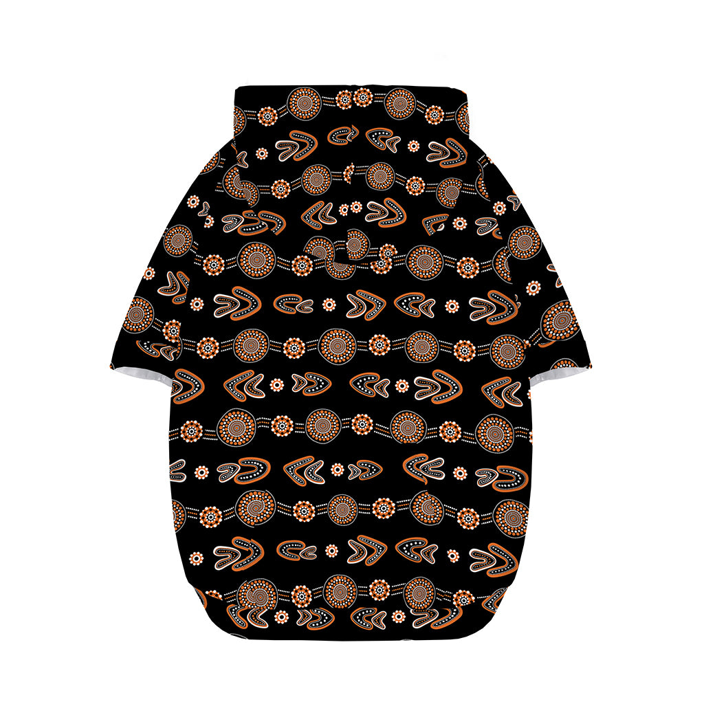 Aboriginal Boomerang Pattern Print Dog Zip Up Hoodie