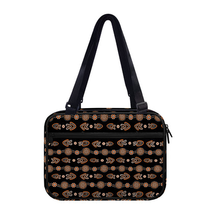 Aboriginal Boomerang Pattern Print Double Strap Bible Bag