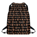 Aboriginal Boomerang Pattern Print Drawstring Backpack
