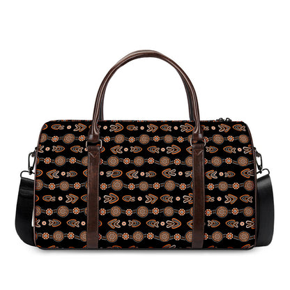Aboriginal Boomerang Pattern Print Duffle Bag
