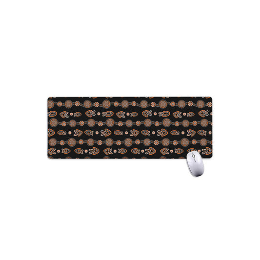 Aboriginal Boomerang Pattern Print Extended Mouse Pad