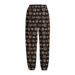 Aboriginal Boomerang Pattern Print Fleece Lined Knit Pants