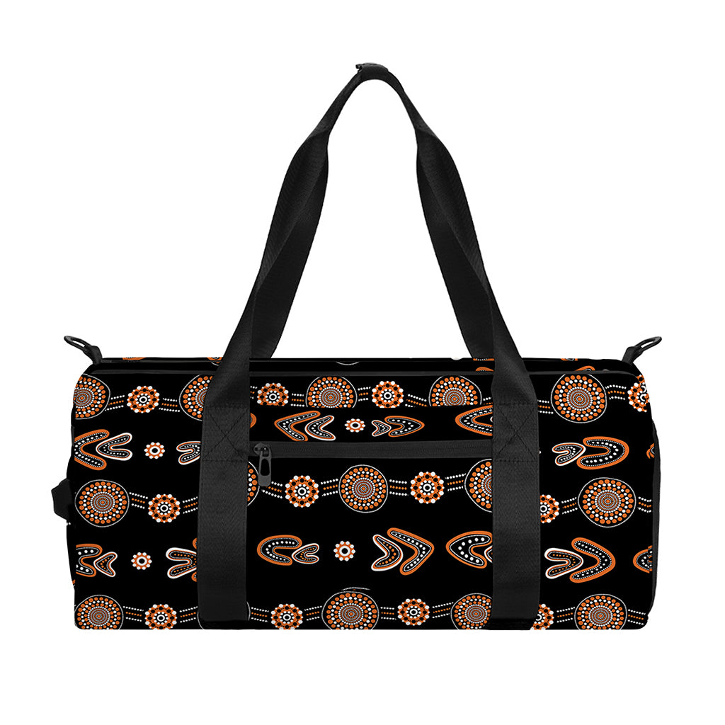 Aboriginal Boomerang Pattern Print Gym Bag