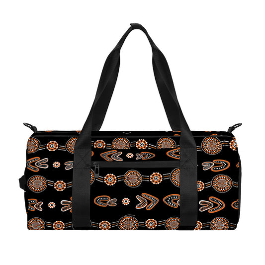 Aboriginal Boomerang Pattern Print Gym Bag
