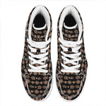 Aboriginal Boomerang Pattern Print High Top Leather Sneakers