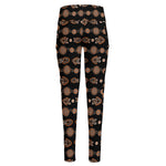 Aboriginal Boomerang Pattern Print High-Waisted Pocket Leggings