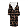 Aboriginal Boomerang Pattern Print Hooded Bathrobe