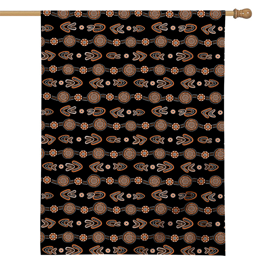 Aboriginal Boomerang Pattern Print House Flag