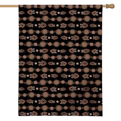 Aboriginal Boomerang Pattern Print House Flag