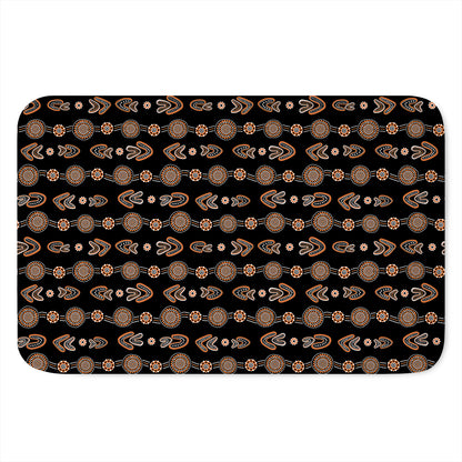 Aboriginal Boomerang Pattern Print Indoor Door Mat