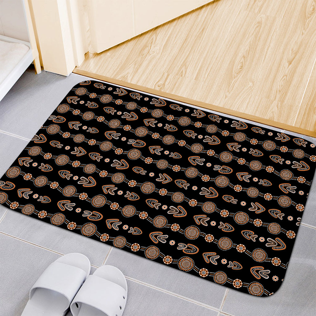 Aboriginal Boomerang Pattern Print Indoor Door Mat