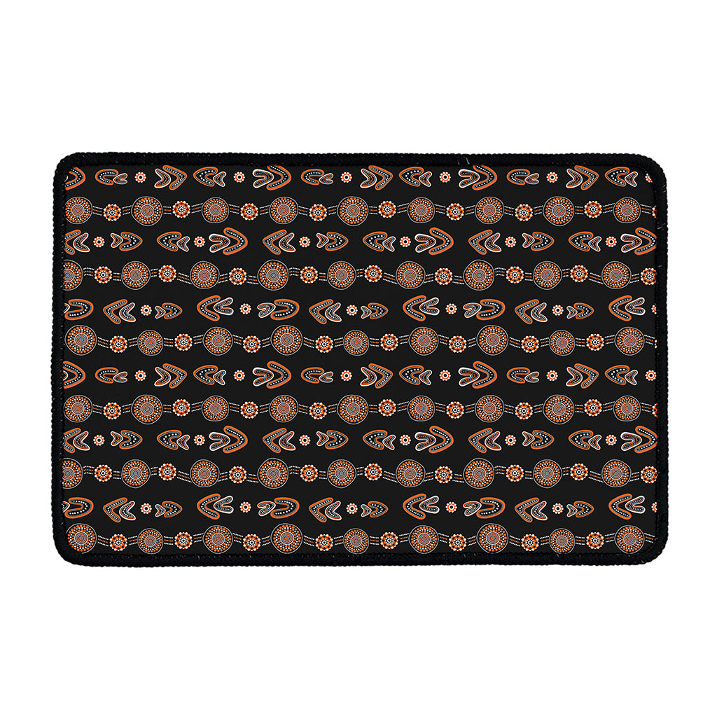 Aboriginal Boomerang Pattern Print Kitchen Mat