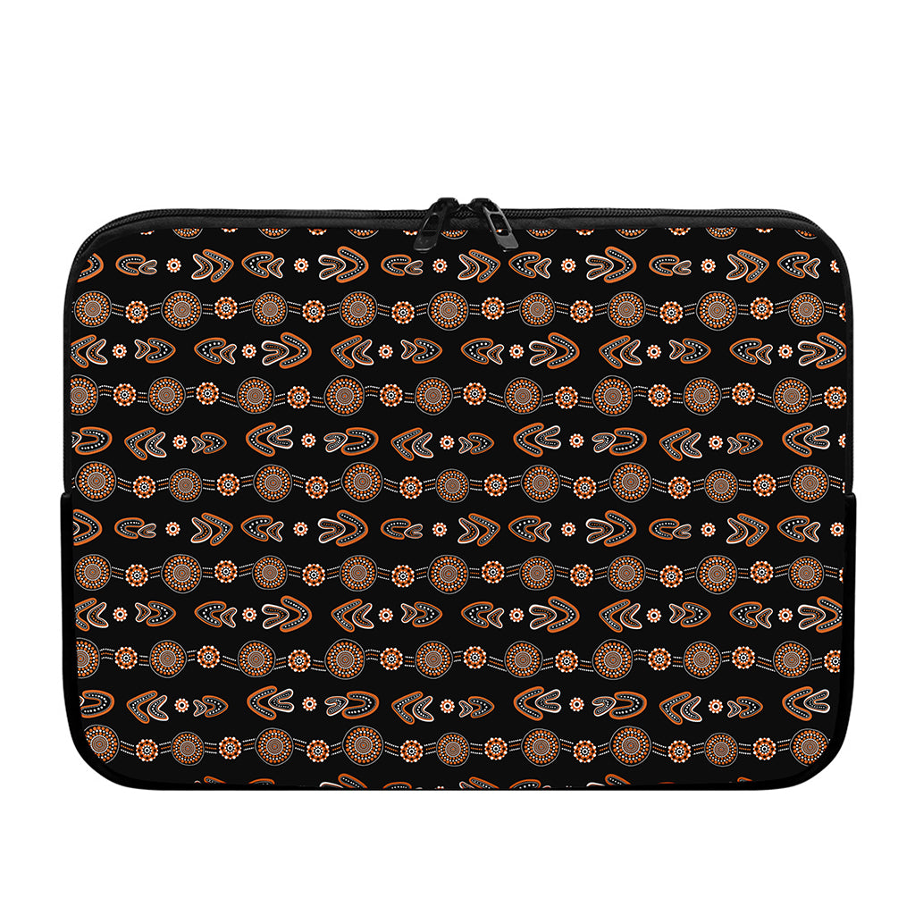 Aboriginal Boomerang Pattern Print Laptop Sleeve