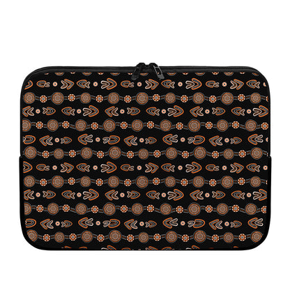 Aboriginal Boomerang Pattern Print Laptop Sleeve