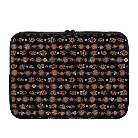 Aboriginal Boomerang Pattern Print Laptop Sleeve