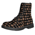 Aboriginal Boomerang Pattern Print Lace-Up Boots