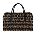 Aboriginal Boomerang Pattern Print Leather Duffel Bag