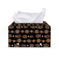 Aboriginal Boomerang Pattern Print Leather Tissue Box Cover