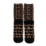 Aboriginal Boomerang Pattern Print Long Socks