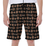 Aboriginal Boomerang Pattern Print Men's Beach Shorts