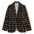 Aboriginal Boomerang Pattern Print Men's Blazer
