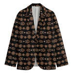 Aboriginal Boomerang Pattern Print Men's Cotton Blazer