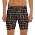 Aboriginal Boomerang Pattern Print Men's Long Boxer Briefs