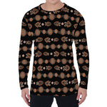 Aboriginal Boomerang Pattern Print Men's Long Sleeve T-Shirt