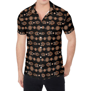 Aboriginal Boomerang Pattern Print Men's Shirt