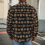 Aboriginal Boomerang Pattern Print Men's Shirt Jacket