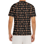 Aboriginal Boomerang Pattern Print Men's Short Sleeve Rash Guard