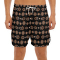 Aboriginal Boomerang Pattern Print Men's Split Running Shorts